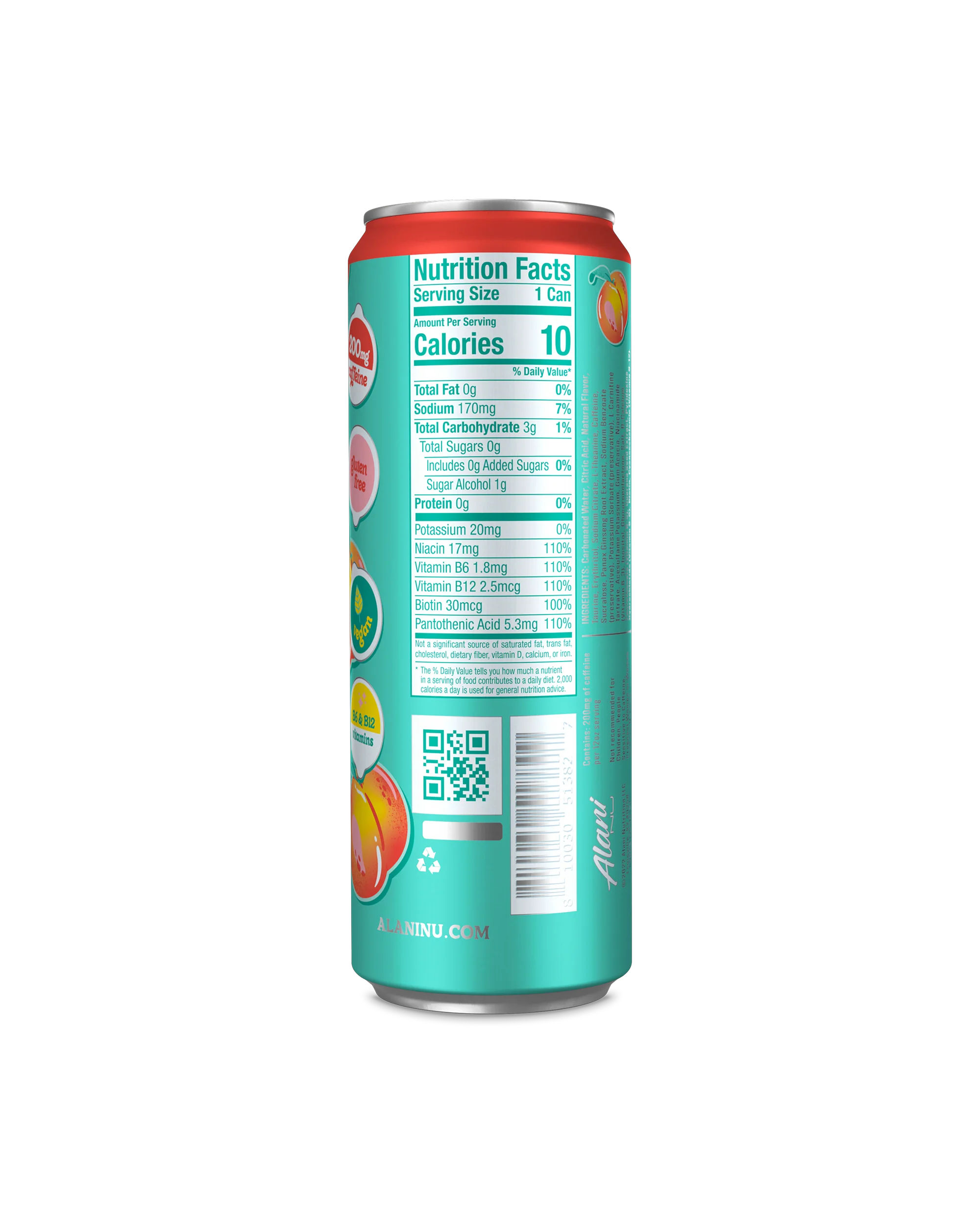 Alani Nu Featured Energy Drink - Juicy Peach - Image 6